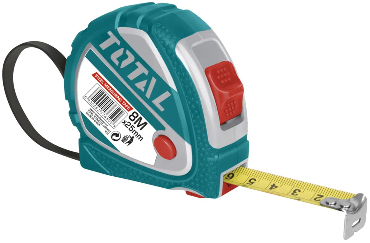 TOTAL MEASURING TAPE STEEL 8MX25MM TMT126081 TT