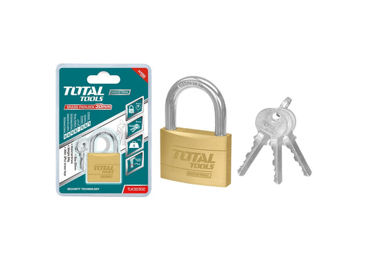 TOTAL PADLOCK HEAVY DUTY BRASS 30MM TLK32302