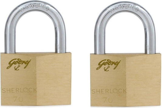 GODREJ PADLOCK 2 PER PACK SHERLOCK 70MM EX- BL EB 2594 70