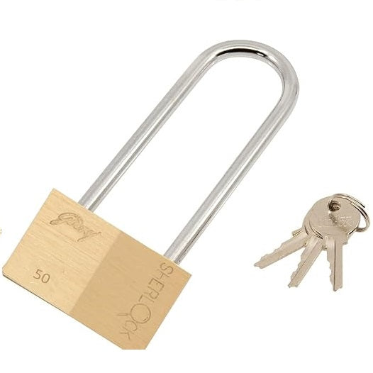 GODREJ PADLOCK LONG SHACKLE SHERLOCK SHER LK 63 SHUT HT 50MM EX- BL EB 2597 50