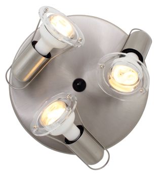 EUROLUX SPOTLIGHT MINI DISC BOW 3 LIGHT R50 SATIN CHROME S24SC