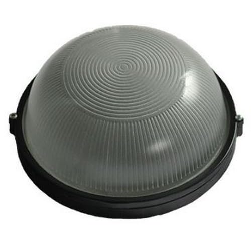 RADIANT LED BULKHEAD GRID ROUNDED LARGE BLACK WT2A/EG