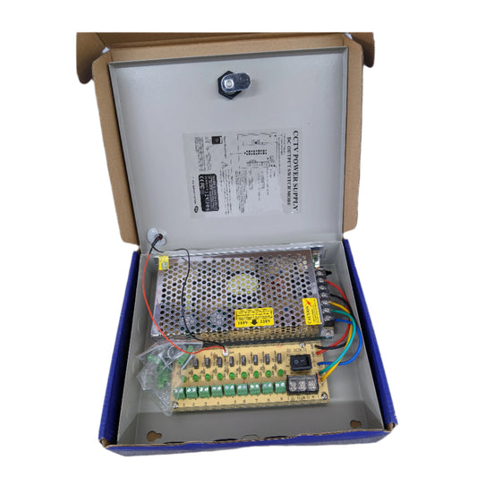 HIKVISION CCTV POWER SUPPLY 9 WAY 12V 10A S-240-12-9CH