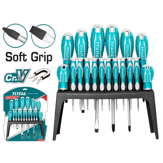 TOTAL SCREWDRIVER & PRECISION SCREWDRIVER SET 18 PCS THT250618