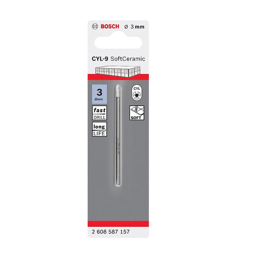 BOSCH TILE DRILL BIT CYL-9 CERAMIC 3X70MM 2608587157