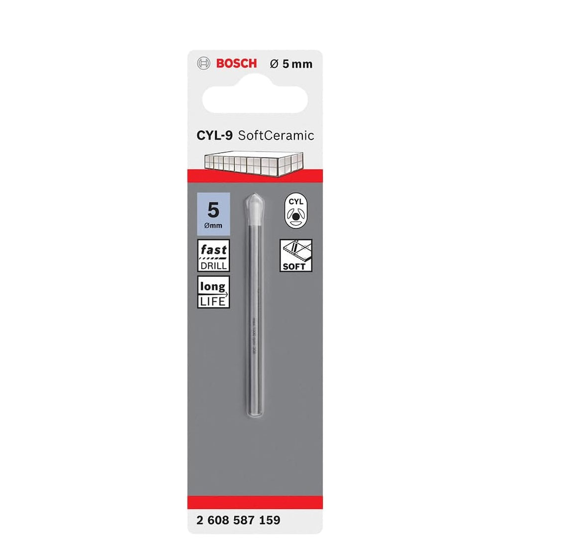 BOSCH EXPERT DIAMOND BIT FOR CERAMIC 5MM 2608587159