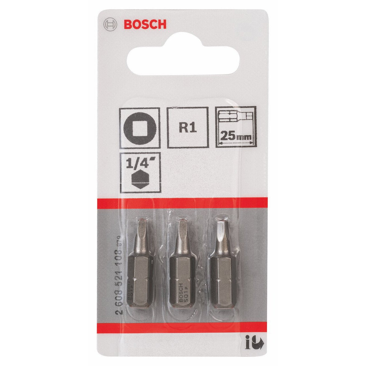 BOSCH SCREWDRIVER BIT EXTRA HARD R1.25MM 2608521108