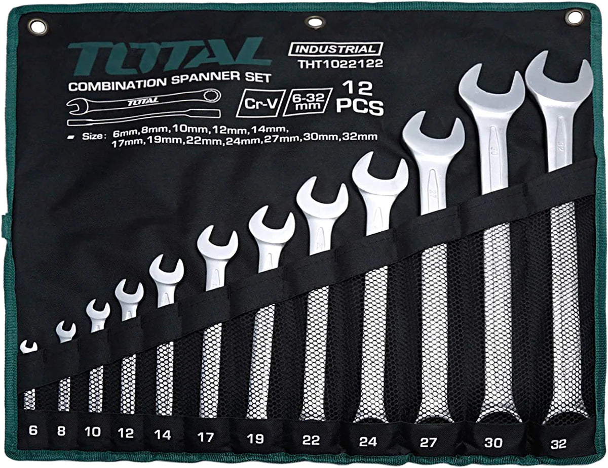 TOTAL SPANNER SET COMBINATION 12PCS 6-32 THT1022122