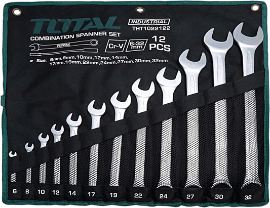 TOTAL SPANNER SET COMBINATION 12PCS 6-32 THT1022122