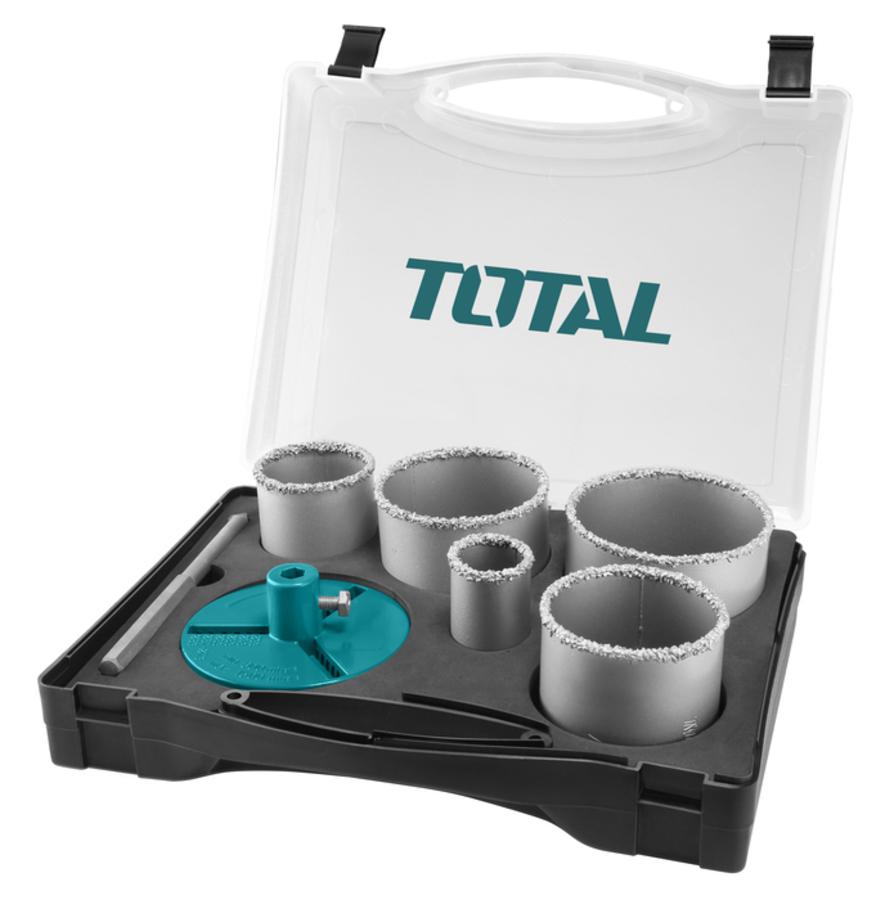 TOTAL HOLE SAW SET CARBIDE GRITTED 7PCS TACSH2071