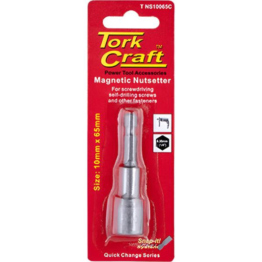 TORKCRAFT NUT SETTER MAGNETIC 10X65 CARDED T NS10065C