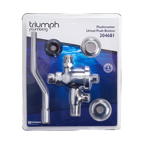 FLUSHMASTER FOR URINAL PUSHBUTTON C/W SHUTOFF VALVE TRIUMPH 204601