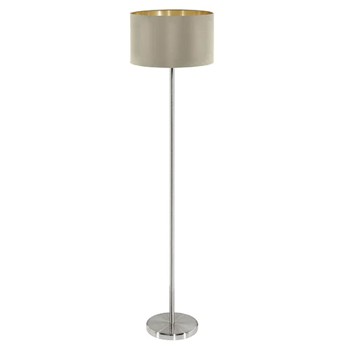 EUROLUX FLOOR LIGHT MASERLO TAUPE GOLD FL206TG 380MM