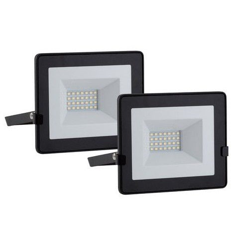 EUROLUX LED FLOODLIGHT BLACK TWIN PACK 10W 4000K FS264