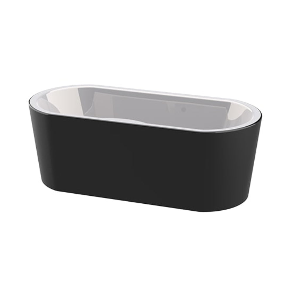 SWIFTON PRAGUE BATH ONE PIECE FREE STANDING MATT BLACK 1870X875X665MM B0000185