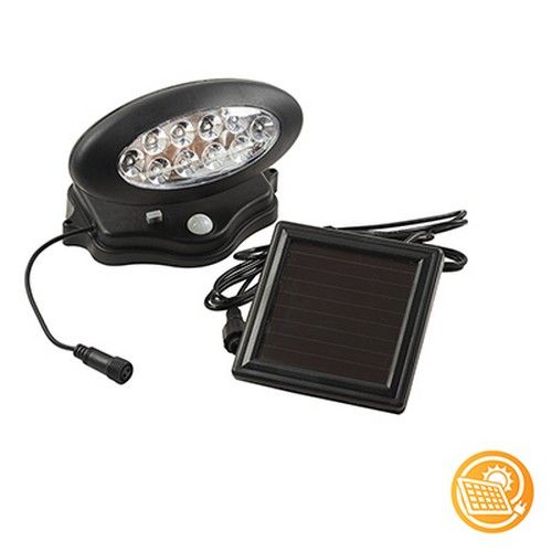 EUROLUX LED SOLAR FLOODLIGHT BLACK 18-50LM 6500K H192 10 X 0.06W