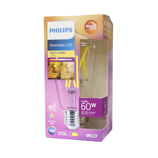 PHILIPS LED FILAMENT DIMMABLE 5.9W-60W WW ST64