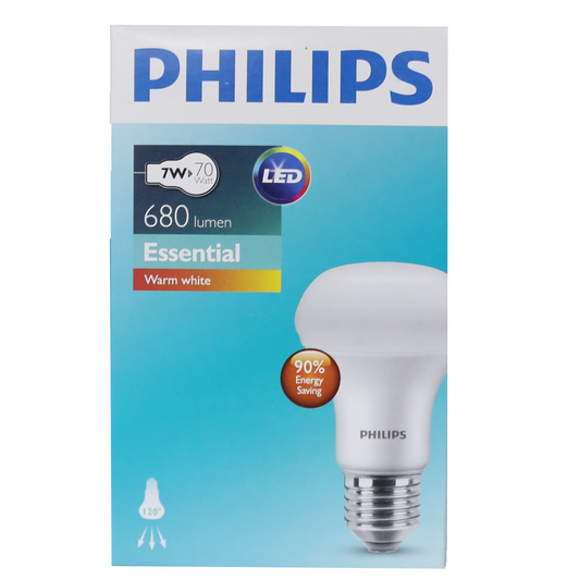 PHILIPS LED ESSNTIAL BULB 7W-70W WW R63