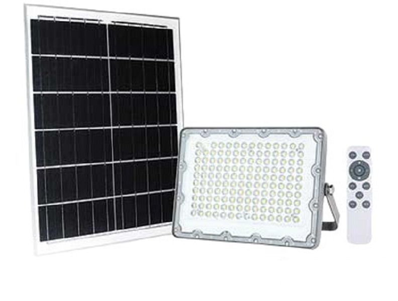 ACDC LED FLOODLIGHT 15W SOLAR 100W PV PAN 3,2V/5AH BATTERY&REMOTE TK-03-100W