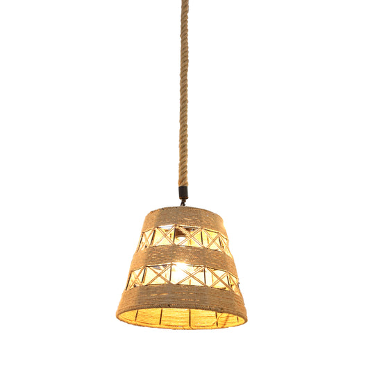 OUBO PENDANT LAMP IRON + HEMP ROPE HC-6504-4