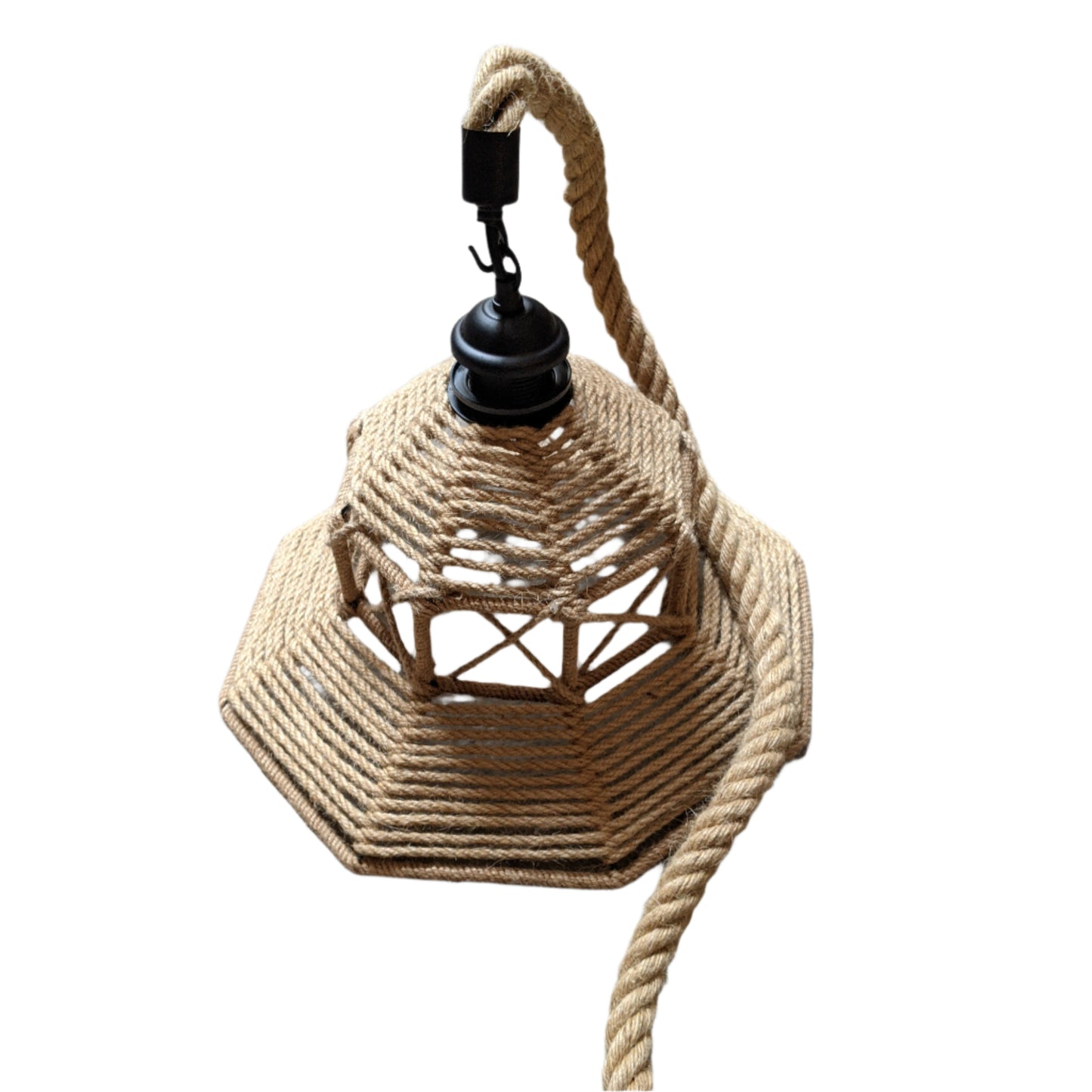 OUBO PENDANT LAMP IRON + HEMP ROPE HC-6504-7