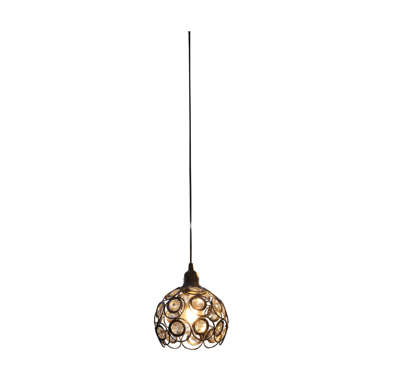 OUBO PENDANT LAMP IRON + CRYSTAL HC-6507-4