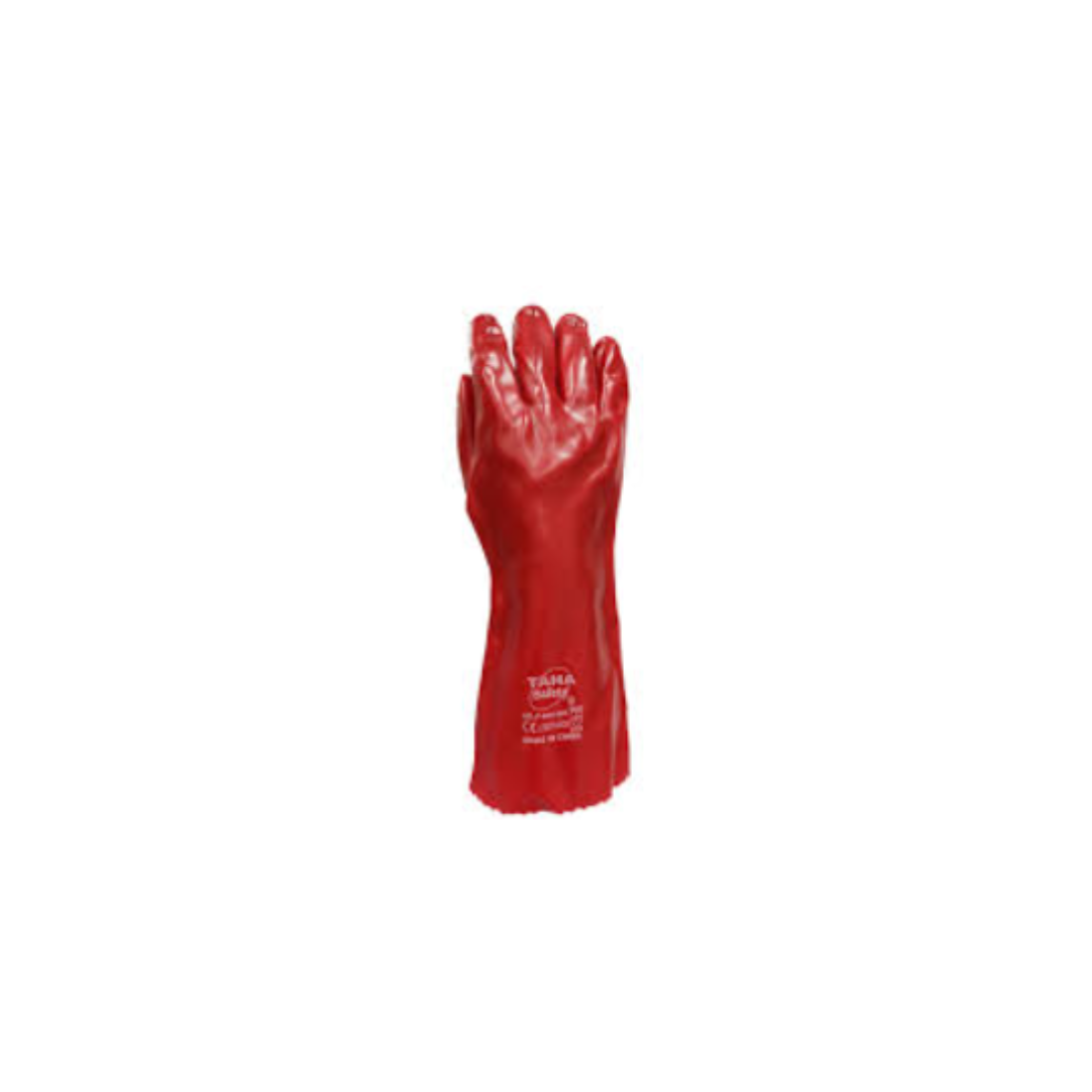 TAHA GLOVES CHEMICAL RED 35CM