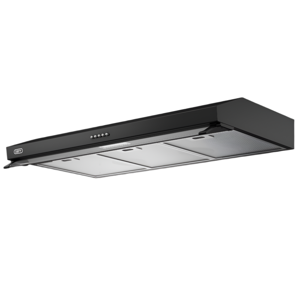 DEFY COOKER HOOD GEMINI 900 BLACK (FOR ISLAND) DCH90B