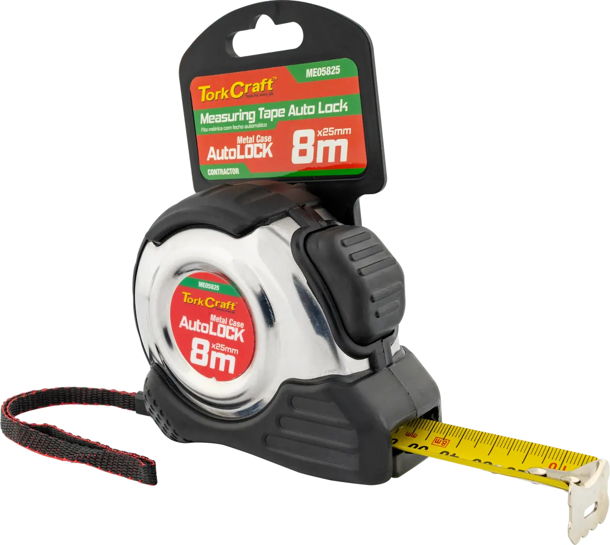 TORKCRAFT MEASURING TAPE SELF LOCK 8M X 25MM ME05825