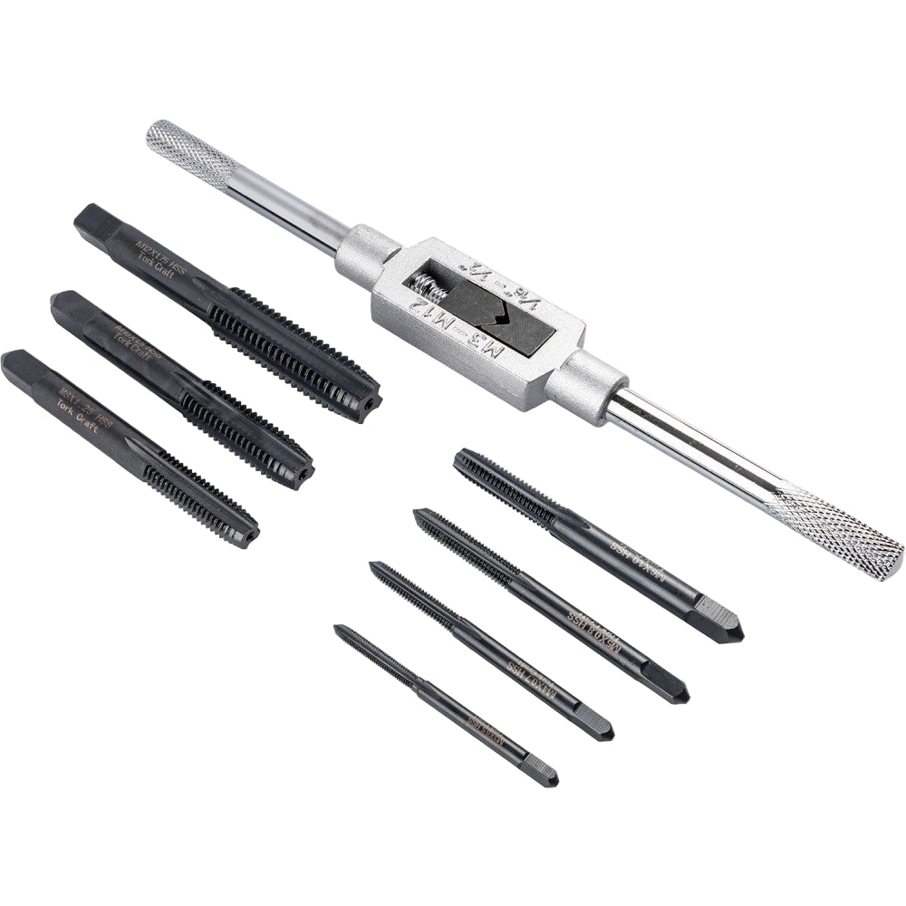 TORKCRAFT TAPS HSS M3-M12 & TAP WRENCH NR SET008-1