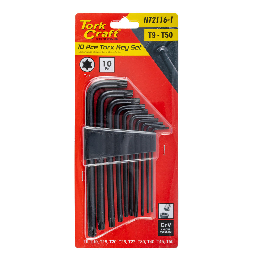 TORKCRAFT TORX-SECURITY SET T9-T50 CR-V NT2116-2