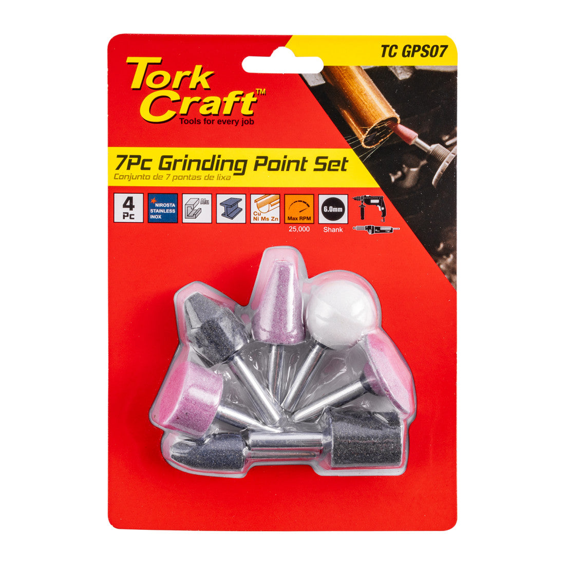 TORKCRAFT GRINDING POINT SET 7PCS TC GPS07