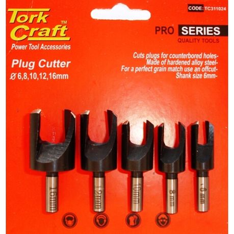 TORKCRAFT PLUG CUTTER SET 5PCS 6-16MM TC311024