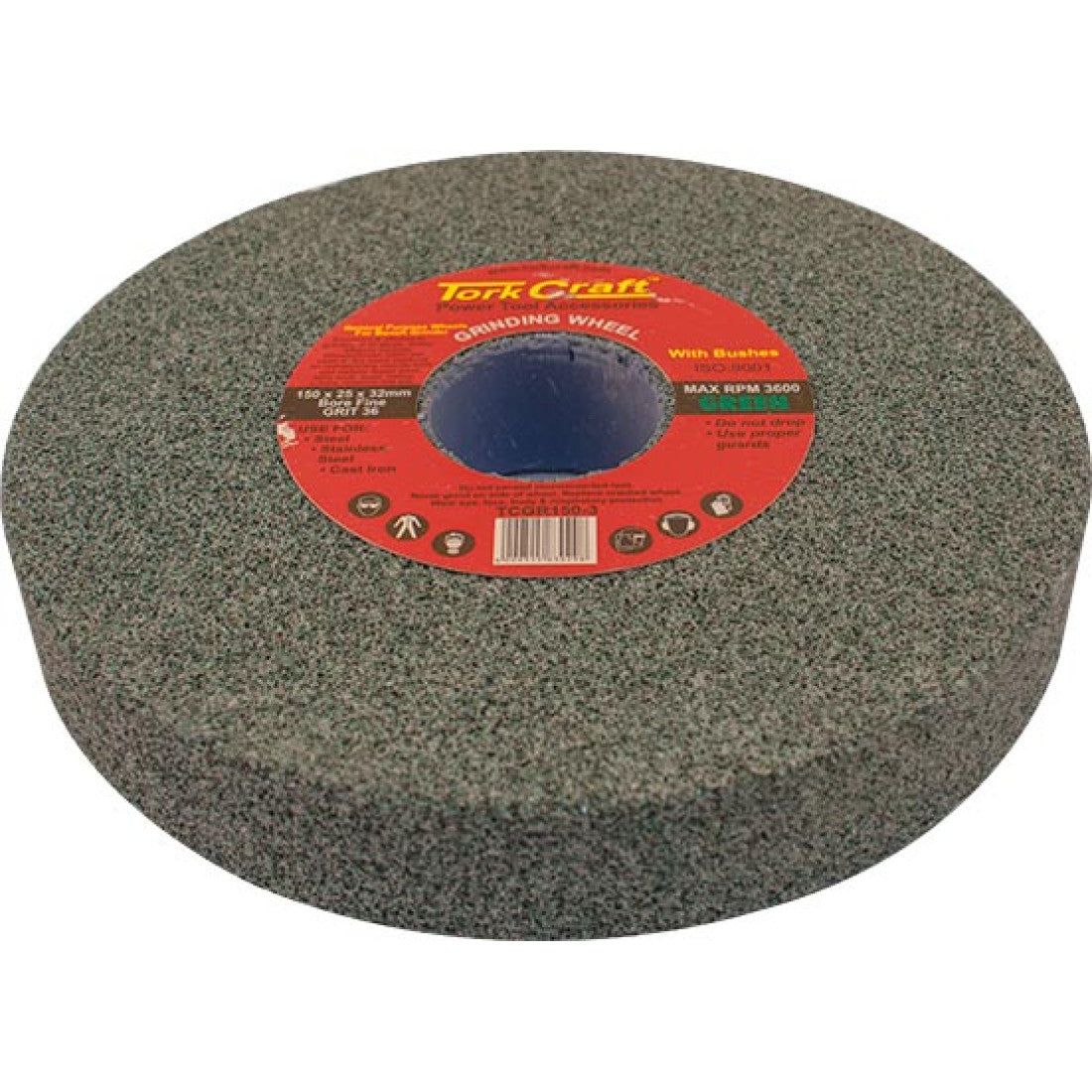 TORKCRAFT GRINDING WHEEL GREEN G36 150X25X32MM TCGR150-3