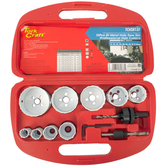 TORKCRAFT HOLESAW SET BI METAL 13PC TCHSK13J