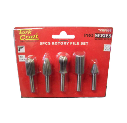 TORKCRAFT ROTARY FILE SET 5PCS TCRFS05
