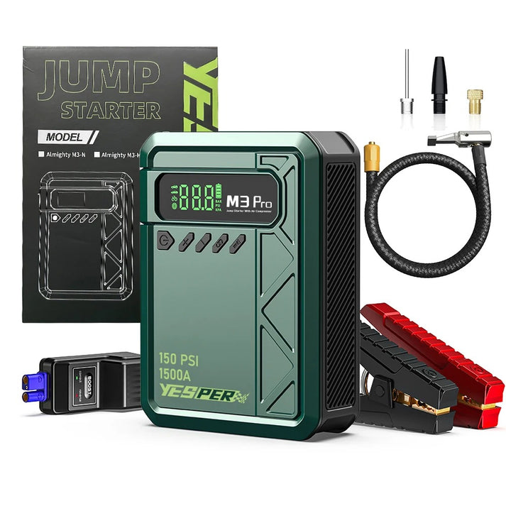YESPER JUMP STARTER 12V 8000MAH 1200A 164.2X122.2X46MM ALMIGHTY-M3-H ...
