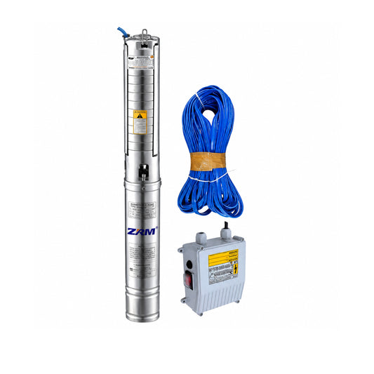 ZRM SUBMERSBLE PUMP WITH CONTROL 30M CABLE 1.1KW 1.5HP 4SSM3-18-1.1