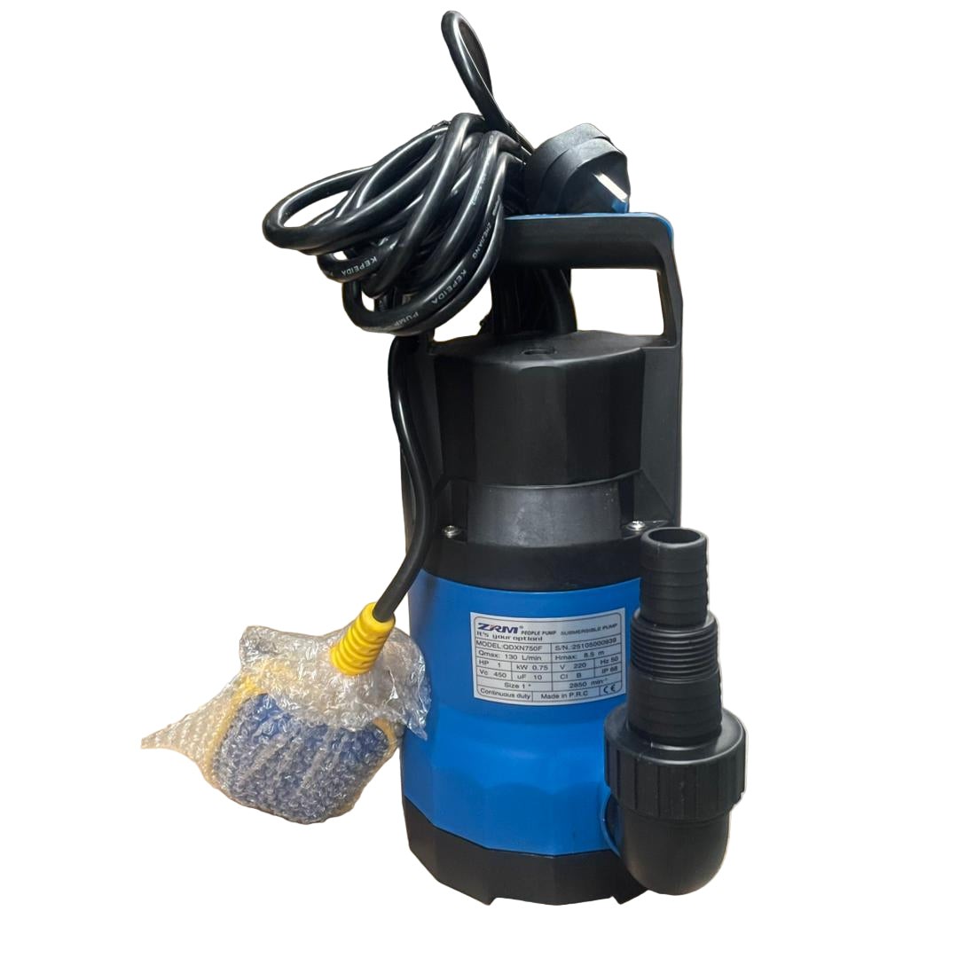 ZRM DRAINAGE SEWER PUMP WITH FLOAT SWITCH 8M CABLE 0.75KW QDXN750F