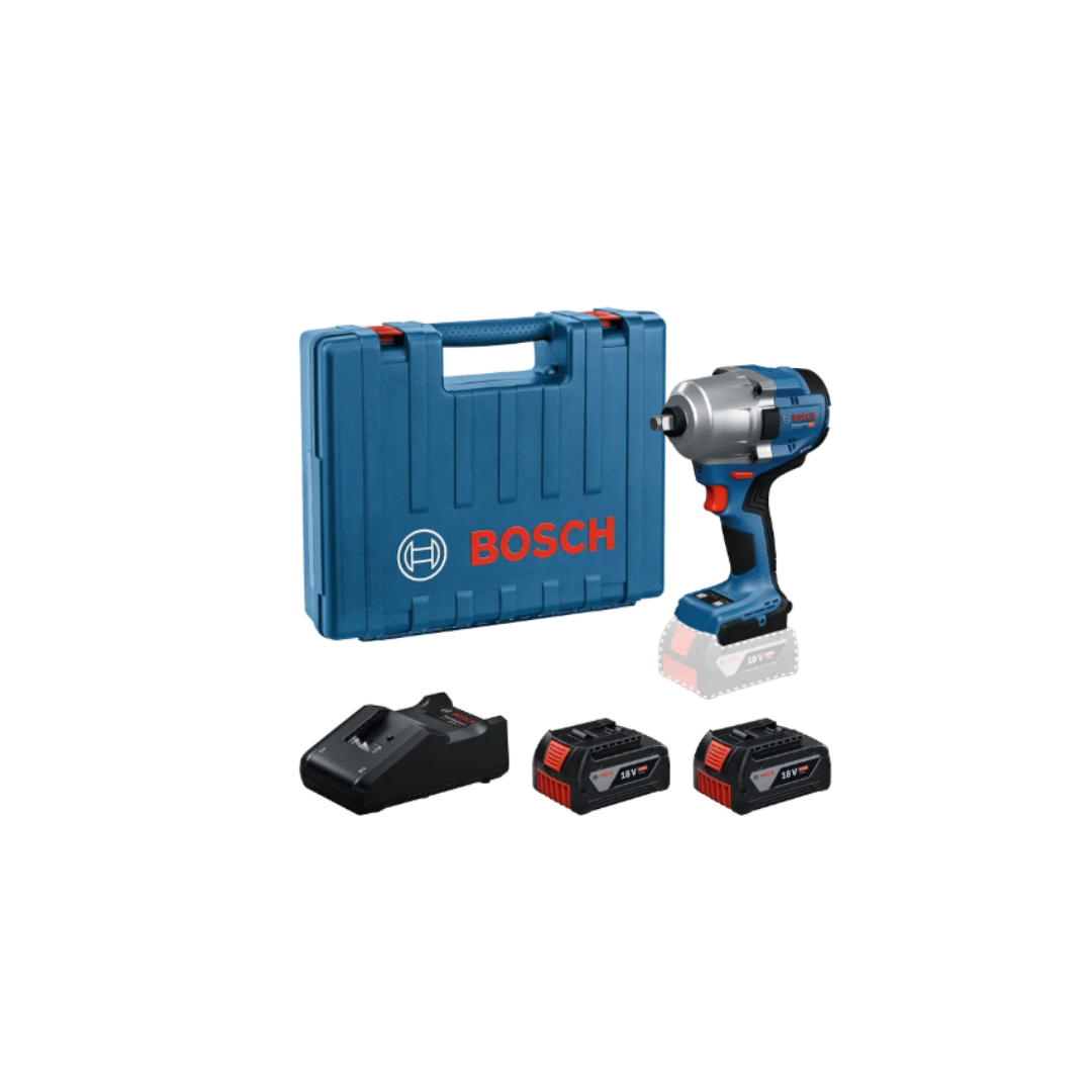 BOSCH IMPACT WRENCH CORDLESS 2 BATTERIES+1 CHARGER GDS 18V-780 06019P4021