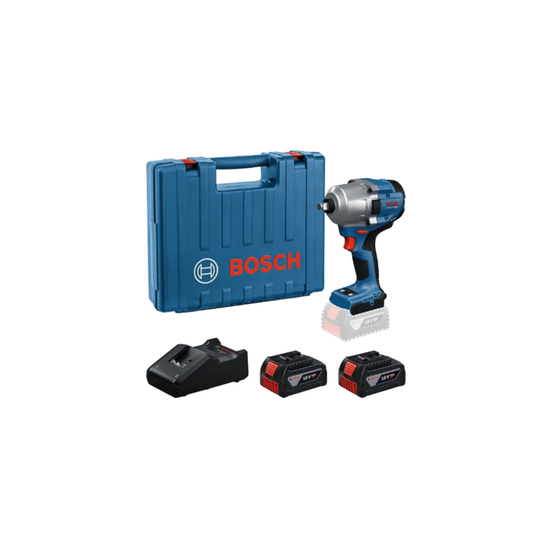 BOSCH IMPACT WRENCH CORDLESS 2 BATTERIES+1 CHARGER GDS 18V-780 06019P4021
