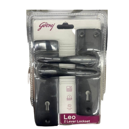 GODREJ MORTICE LOCK 2L BLISTER LEO MATT BLACK EB 9785