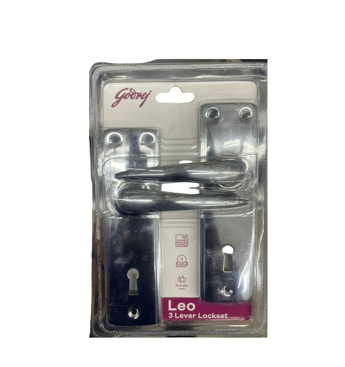 GODREJ MORTICE LOCK 3L BLISTER LEO CHROME EB 9789