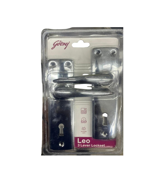 GODREJ MORTICE LOCK 3L BLISTER LEO CHROME EB 9789