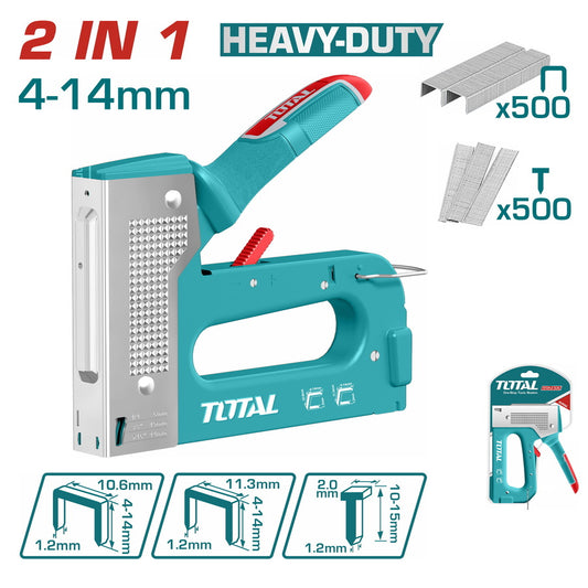 TOTAL HEAVY DUTY 2 IN 1 STAPLE GUN 4-14MM THT31148