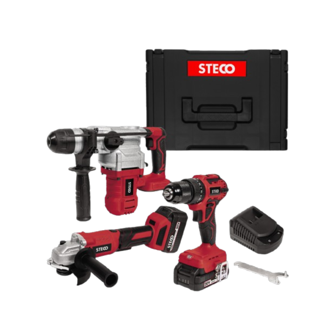 STECO CORDLESS POWER TOOL KIT 6PCS 20V SX-6K
