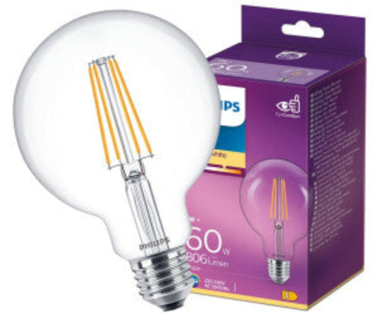 PHILIPS LED BULB FILAMENT 6W-60W G93 E27 2700K DIMM PH002123