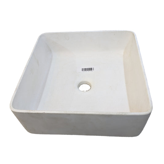 EEZEE SQUARE SINK WHITE 40X40X14 CUL-181-W