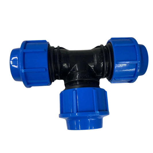 FLOTEK TEE POLY COMPRESSION 25MM