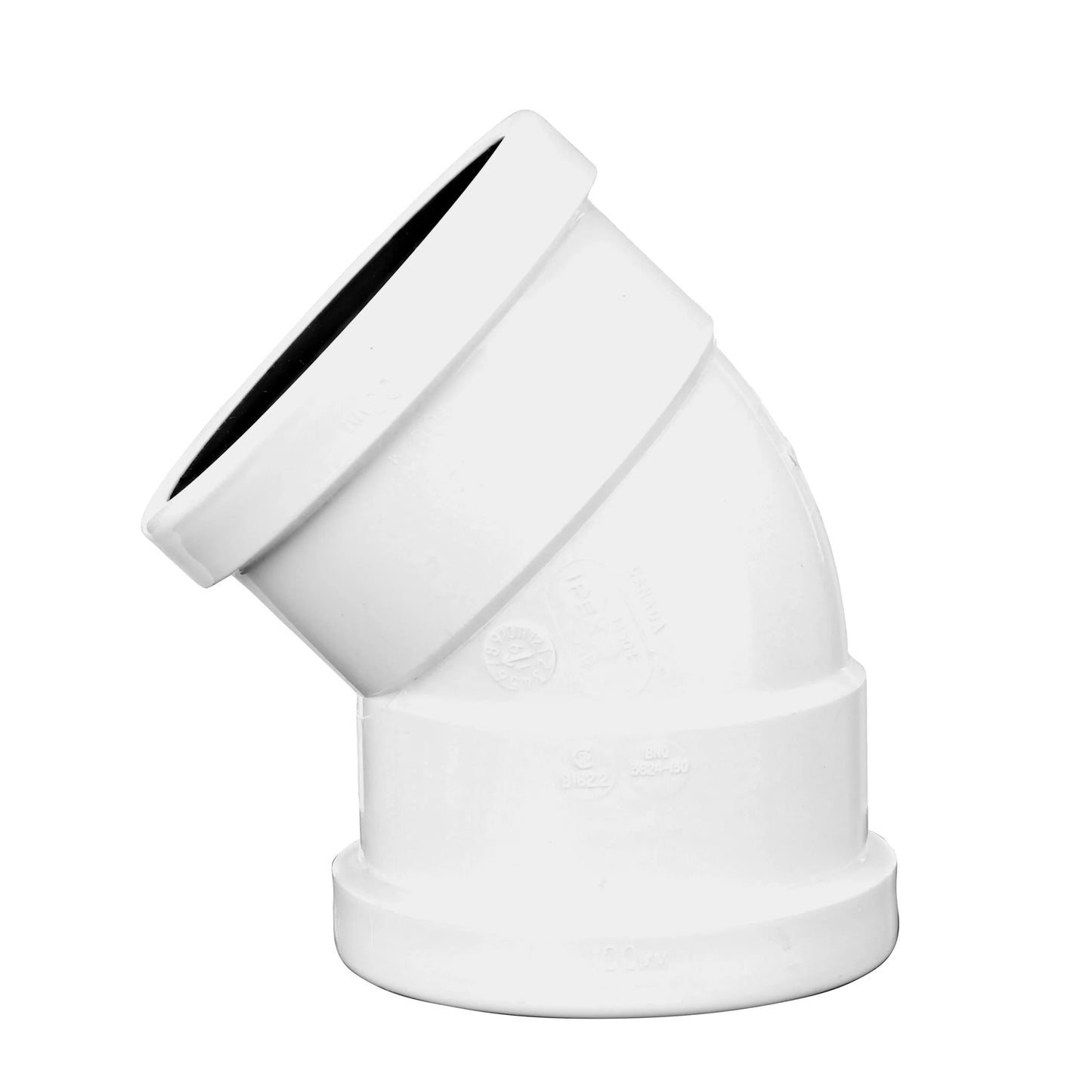 FLOTEK PLAIN BEND PVC 4"X45D